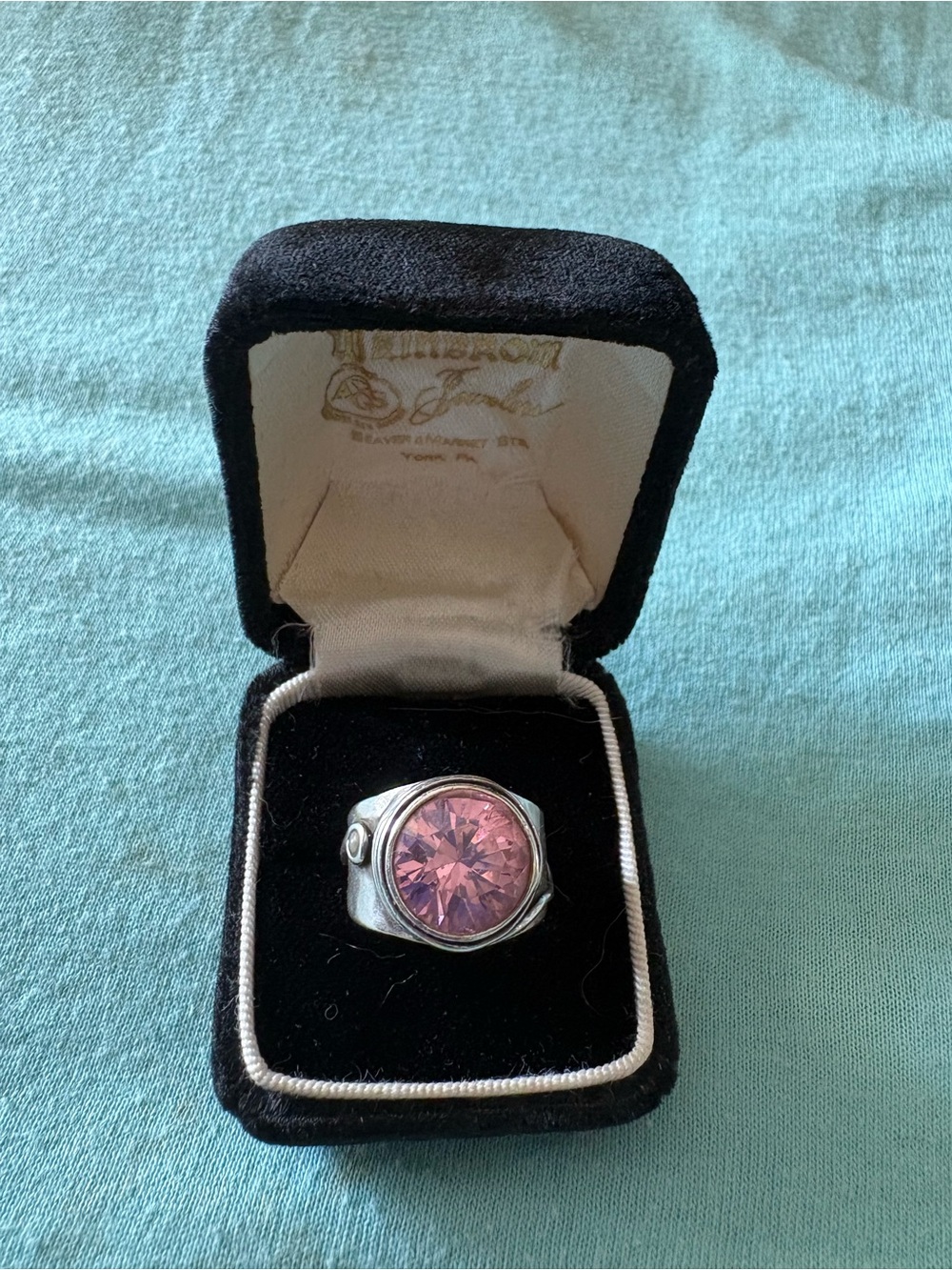Gorgeous Large Oink Zirconia set in Silver